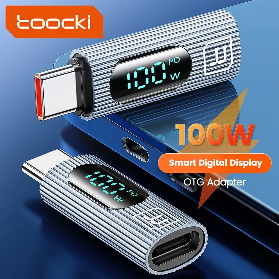 Adattatore USB Tipo C OTG 100W Con Display Digitale - Femmina, Ricarica Veloce E Trasferimento Dati
