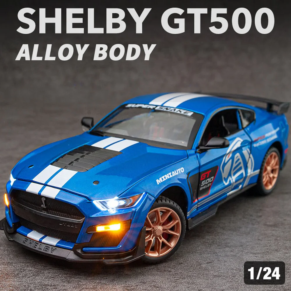 

1/24 Ford Mustang Viper GT500 Alloy Car Model Muscle Car Metal Die-Casting Sound And Light Children'S Toy Collection Gift Boy