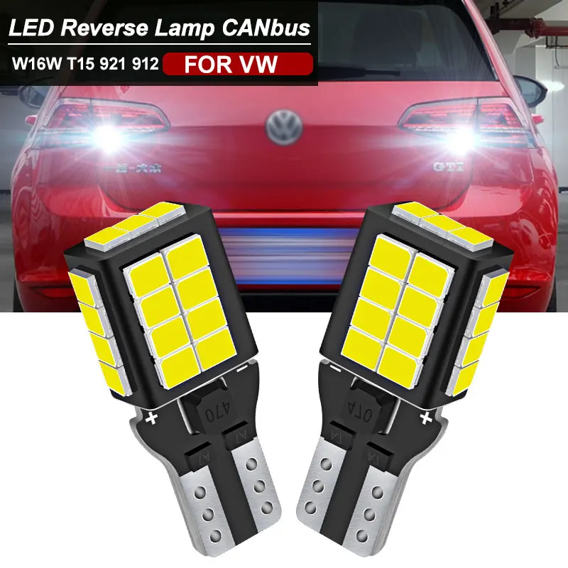 2 Pz Led Luce Di Retromarcia Canbus Nessun Errore Per Vw Volkswagen Golf 6 7 Mk6 Mk7 2008-2018 2011 2012 2013 2014 T15 W16W Lampada Di Backup