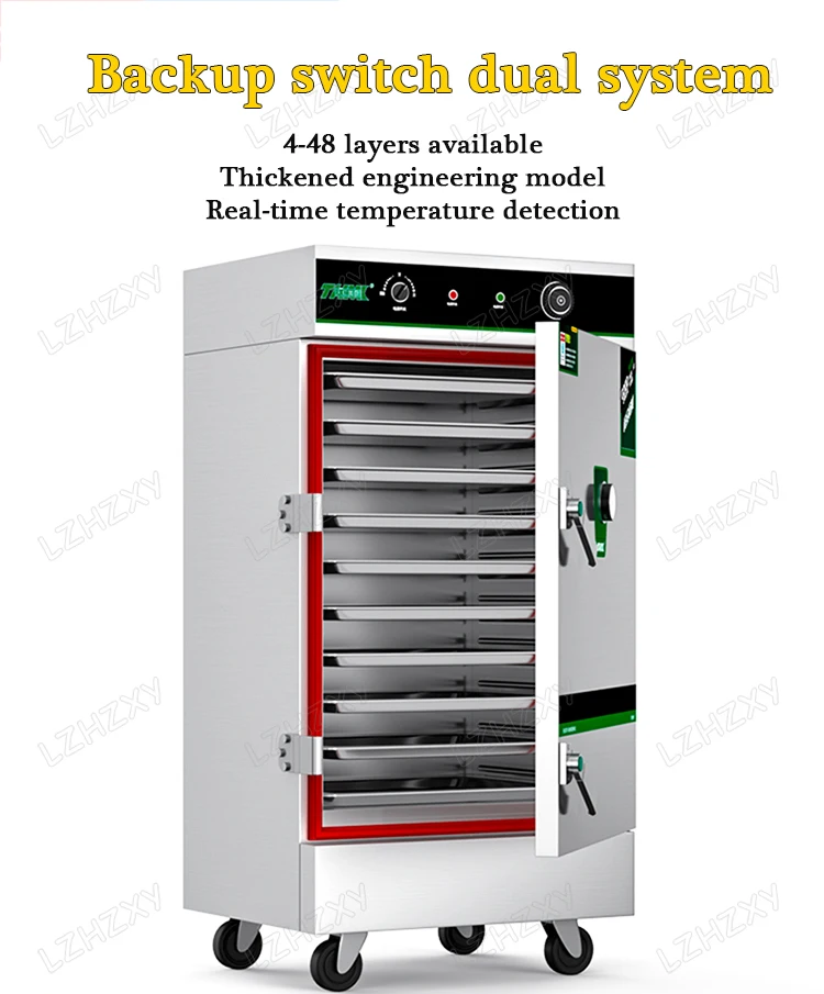 Commercial Cabinet Electric Steamer For Steamed Bread And Buns Steam Box 4/6/8 Layer Electric Steamer Rice Cooker 220V/380V 6KW