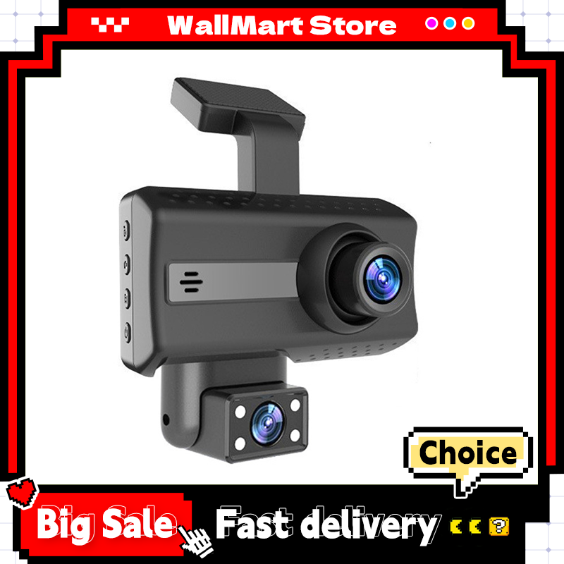 Dual-Lens Vehicle Driving Recorder with 3M Adhesive Front And Interior Parking Monitor Loop Video Car Accessories