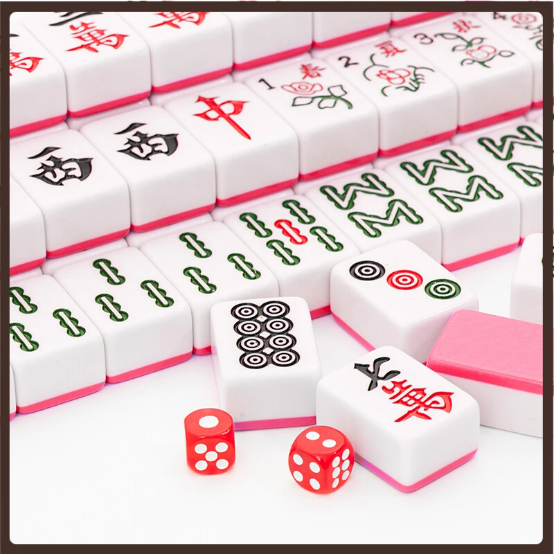 Mahjong Quente Conjunto 40mm Alta Qualidade Mahjong Bonito Rosa Casa Jogos  144 Pçs Mahjong Telhas Chinês Engraçado Família Mesa Jogo De Tabuleiro Mj25  - Jogos De Tabuleiro - AliExpress