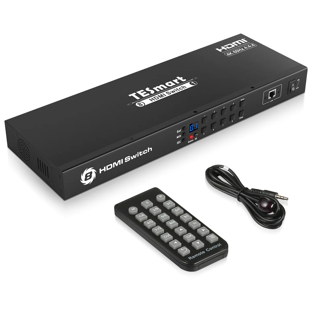 

TESmart hdmi switch 4k hdmi 8 x 1 multiviewer Matrix switch Support hot plug HDCP2.2 video mixer switcher