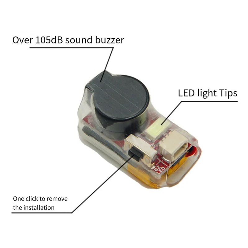 HFES 1 피스 파인더 2 5V 버저 트래커 Superloud 105Db FPV 레이싱 마이크로 타입 장거리 LR4 드론 용 무작위 컬러 PCB