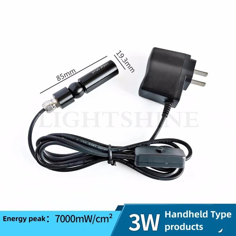 Hand-Held Point Light Source UV Shadowless Glue Green Oil Special Quick-Drying High Energy Led Curing Lamp 3w 110V230VAC