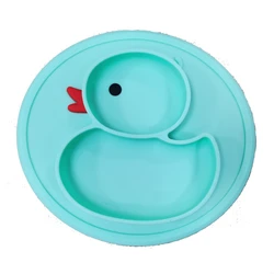 Baby Safe Silicone Dining Plate Cartoon Solid Children Dishes Suction Toddle Training Tableware Kids Feeding Bowls Lunch Plates