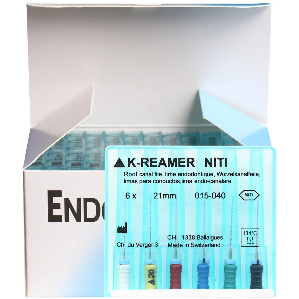 

10 Packs Dental K-REAMER NITIFLEX FILE 21/25mm 015-040 NiTi Flexible Root Canal Files endo Hand Use Finger Spreaders Endodontic