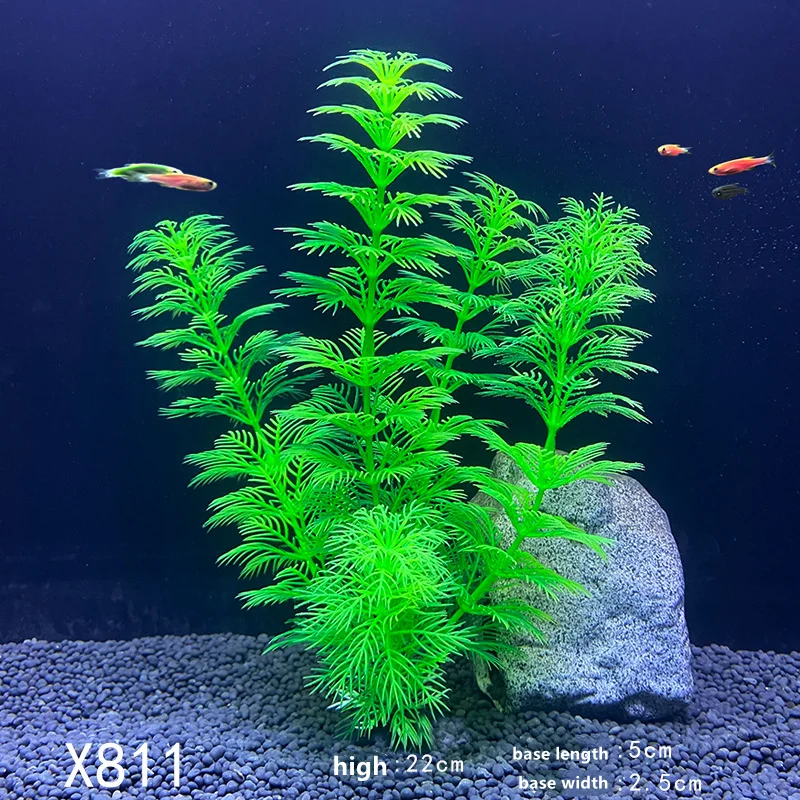 Artificial Aquarium Decor Plants Green Water Grass Aquatic Plant Fish Tank Grass Flower Decoration Water Weeds Ornament