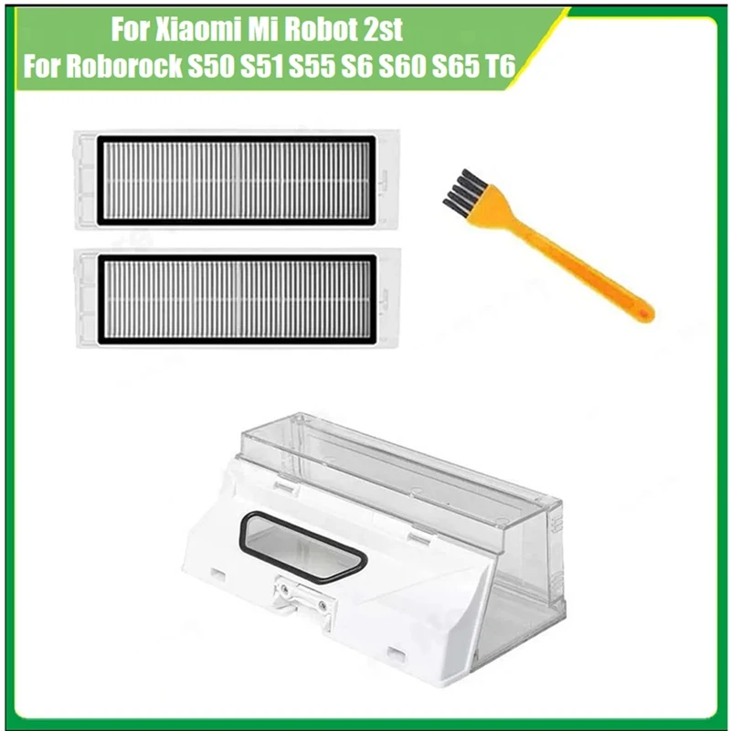 

Replacement Accessories Kit For Xiaomi Mi Robot 2St Roborocks5 S50 S51 S55 S6 S60 S65 T6 Dust Box Vacuum Cleaner Hepa Filter