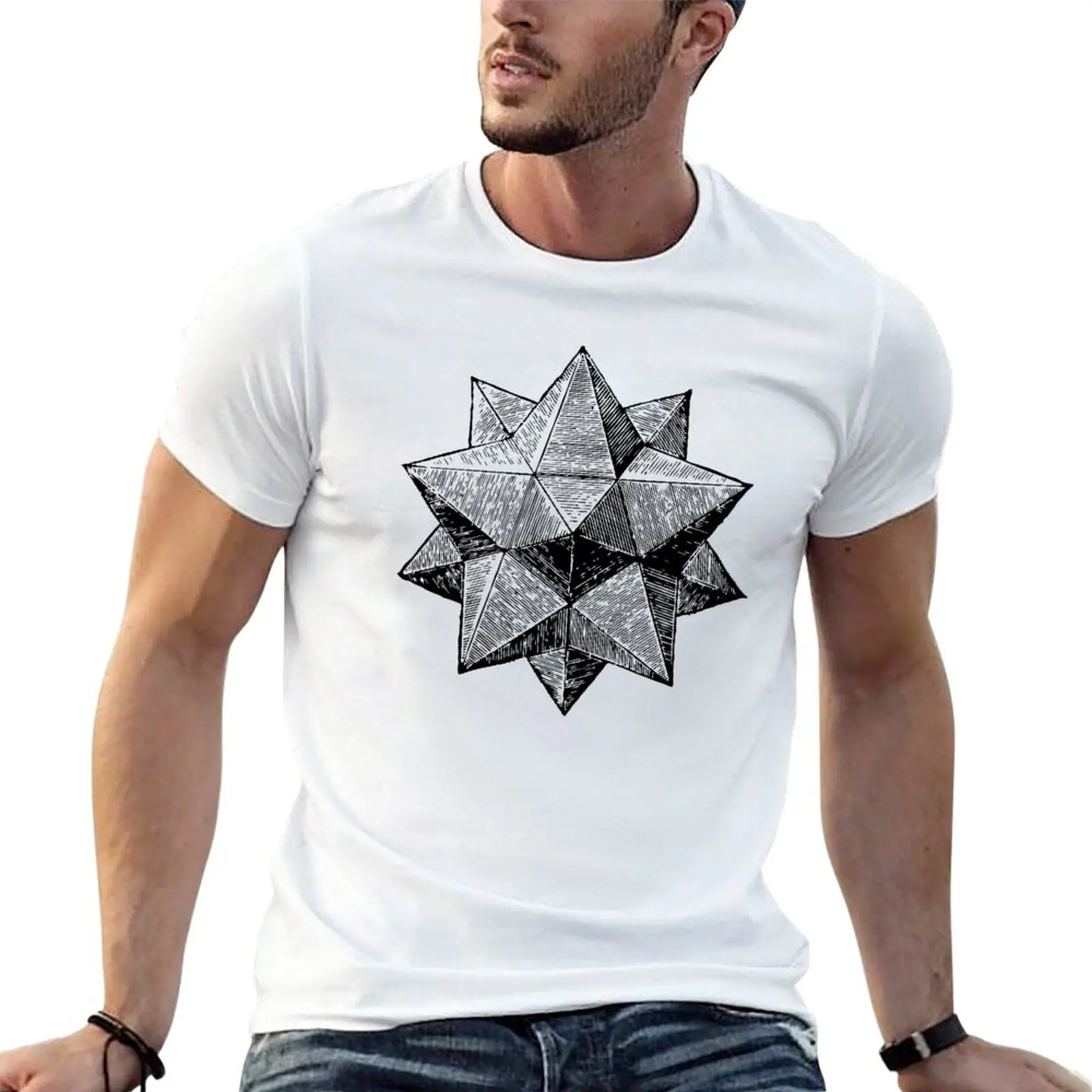 

Sacred Geometry Star T-Shirt vintage t shirt t-shirts man Oversized t-shirt men clothes