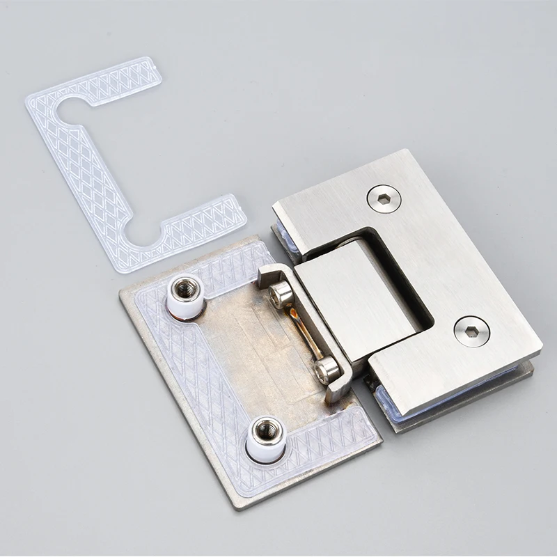 Glass Door Bathroom Clip Accessories Shower Room Frameless Glass Door Hinge Gasket Rubber Pad Decorative Cover Stainless Steel Hinges Door Hinges Shower Room Glass Clamp