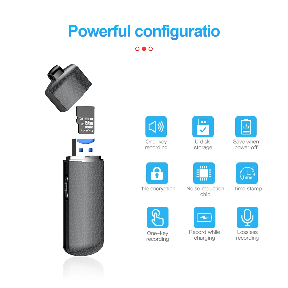 Mini USB Voice Recorder Rechargeable Digital Voice Recording Audio Recorder for PC Meeting Interview Recording Dictaphone 4G/32G