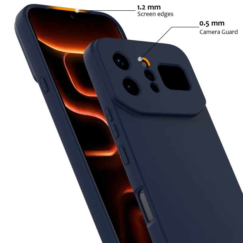 ELVEV Magnetic Soft Premium Silicone Phone Case with Flocking Interior and Strap Protection