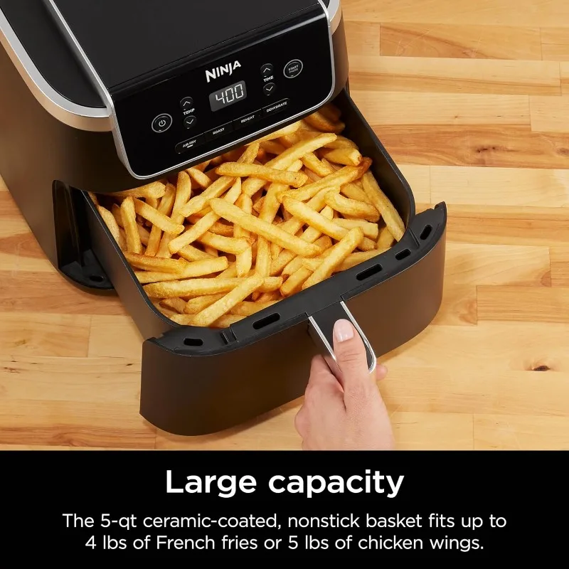 Air Fryer Pro 4-in-1, 5-quart capacity, air frying, baking, heating, dehydrating, air crisping technology, multiple functions 2