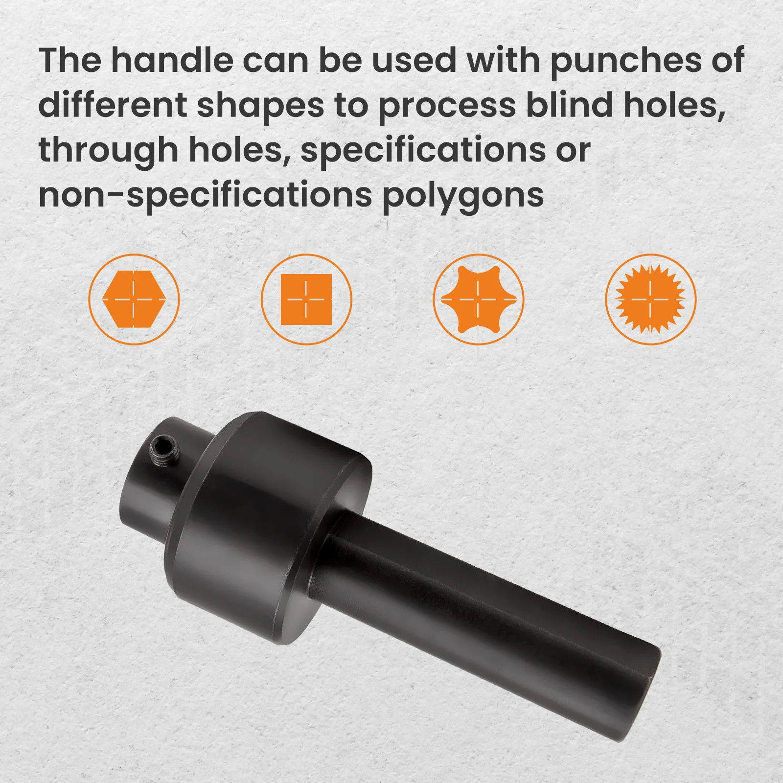 Broach Broaches Tool Rotary Holder for 1/2″ (.500″) Diameter 1-3/4″ Broaches 1-3/4″ Black Holder 0.5" Shank x 1.75" Length