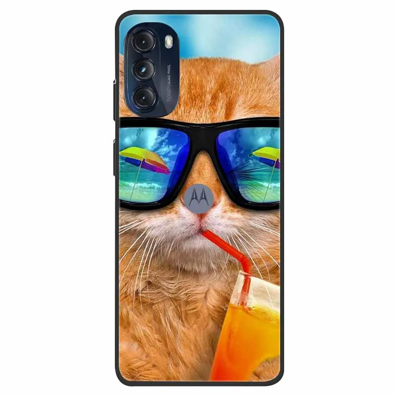 For Motorola Moto G 5G 2022 Case Shockproof Soft TPU Silicone Wolf Lions Phone Cover for Moto G 5G 2022 Cases Paint Fundas Coque