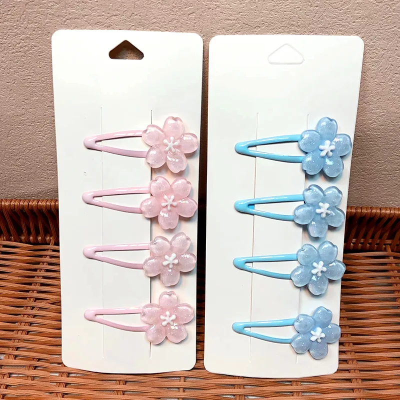 

Hot Women's Simple Hairpins Romantic Sakura Side Barrettes Sweet Style Girls Bb Clips Fashion Headdress Accessories New Headwear