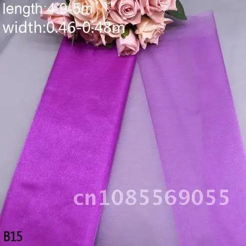 

Tulle Wedding Organza Roll Sheer Crystal Organza Fabric for Wedding Decoration Mariage Yarn Birthday Event Party Supplies 5/10m