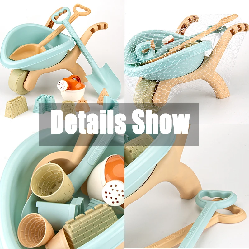 Kids Trolley Beach Toys Play Sand Water Game Sandbox Molds Castle Shovel Watering Summer Outdoor Playa Tools Sand Toys for Baby - 5