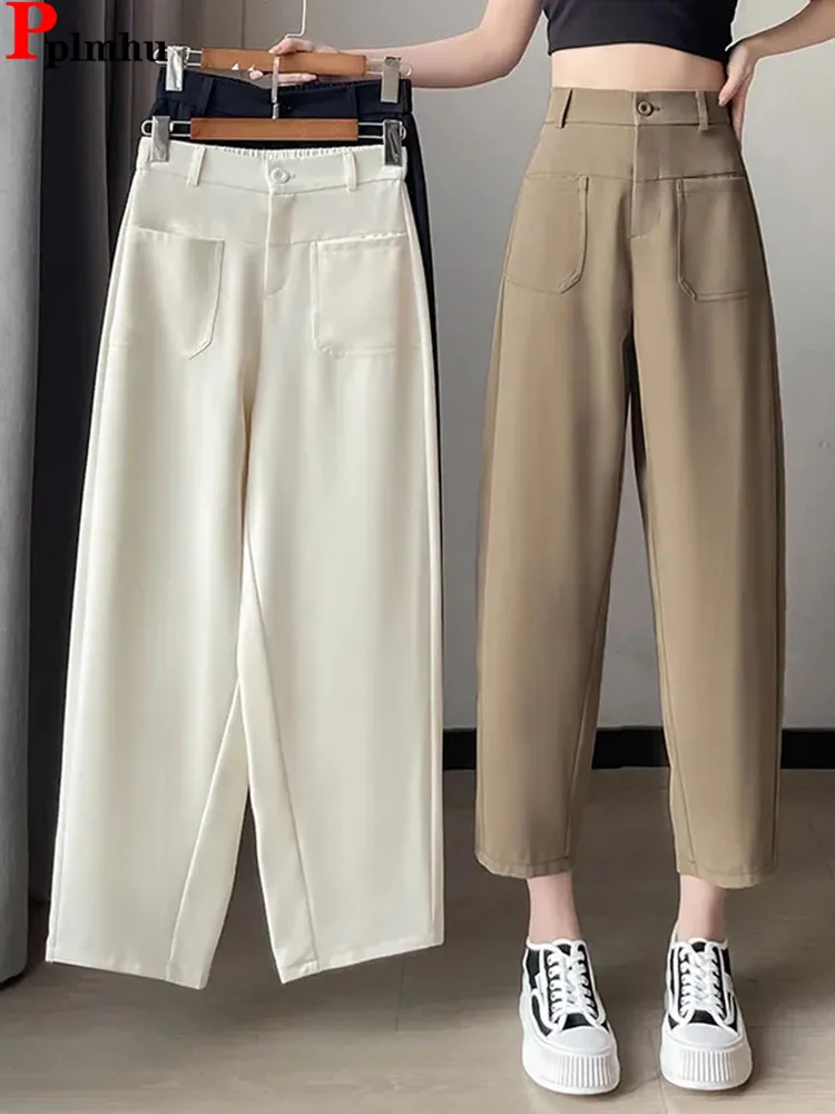 Women Baggy High Waist Harem Pants Korean Fashion Casual Oversize