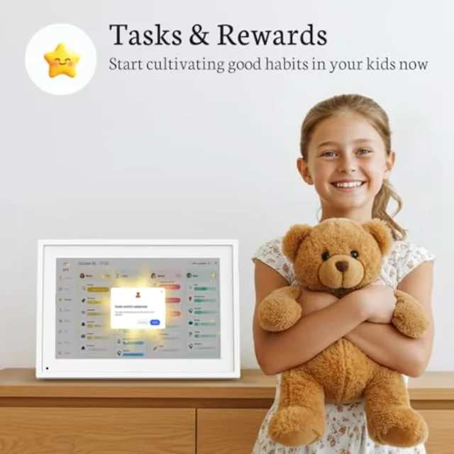 Digital Calendar, Touch Screen Smart Calendar Interactive Display, Chore Chart, to-Do List, Meal Planner, Electronic Planner wi