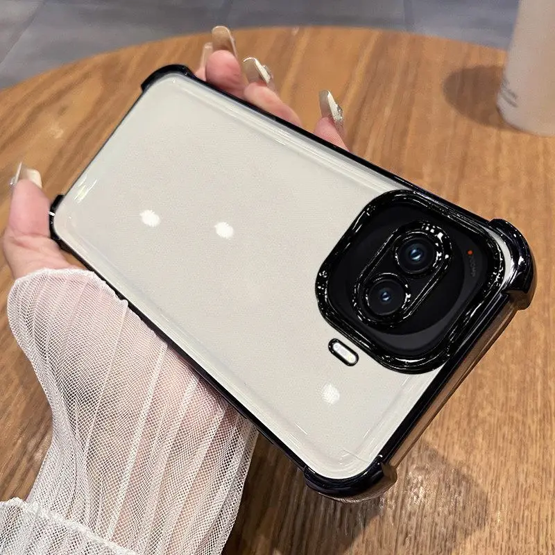 Magnetic Rotating Stand Case with Built-in Lens Protection - Simple TPU Soft Cover