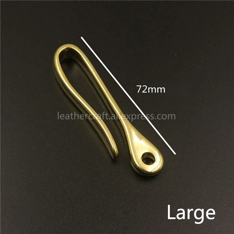 1pcs Solid Brass KeyChain Key Ring Belt U Hook Wallet Chain Fish Hook Fob  Clip