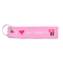 Remove Keychain Key Rings for Women I Love My Family Before Flight Luggage Tag Label for Dad Kids Car Motorcycle