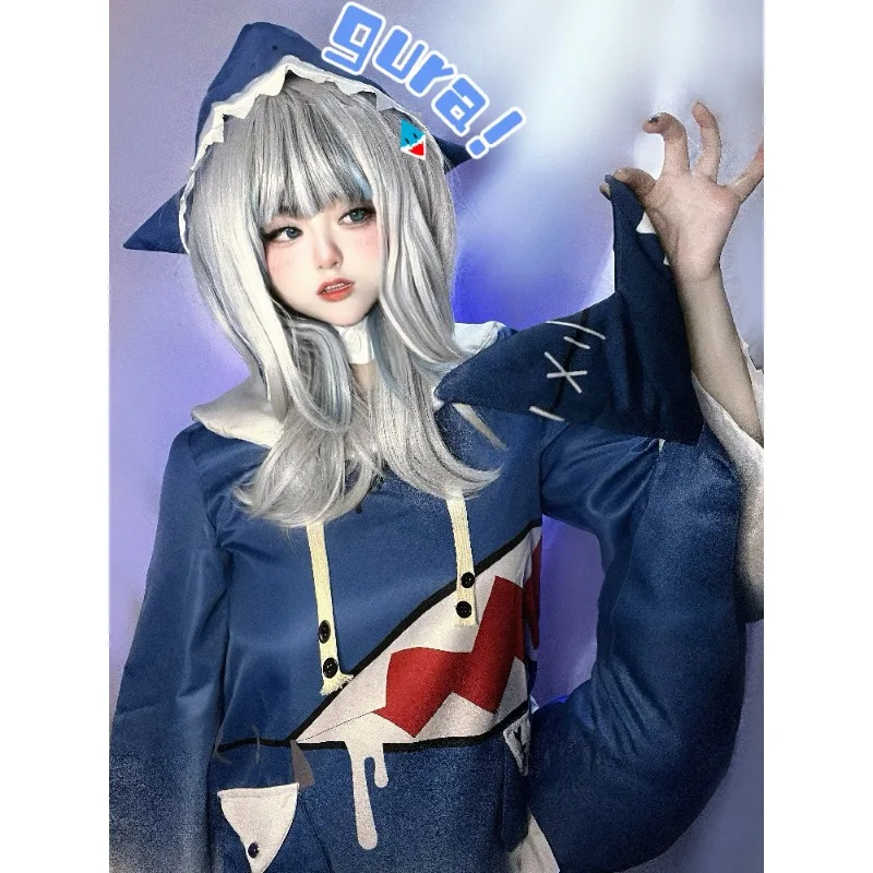 Hololive Gawr Gura Cosplay Costume ENG Shark Costume Wig Cute