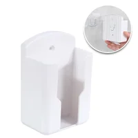 Support de télécommande de climatiseur suspendu ABS, boîte de rangement murale pour télécommande, support mural pour téléphone portable, 1 pièce 3