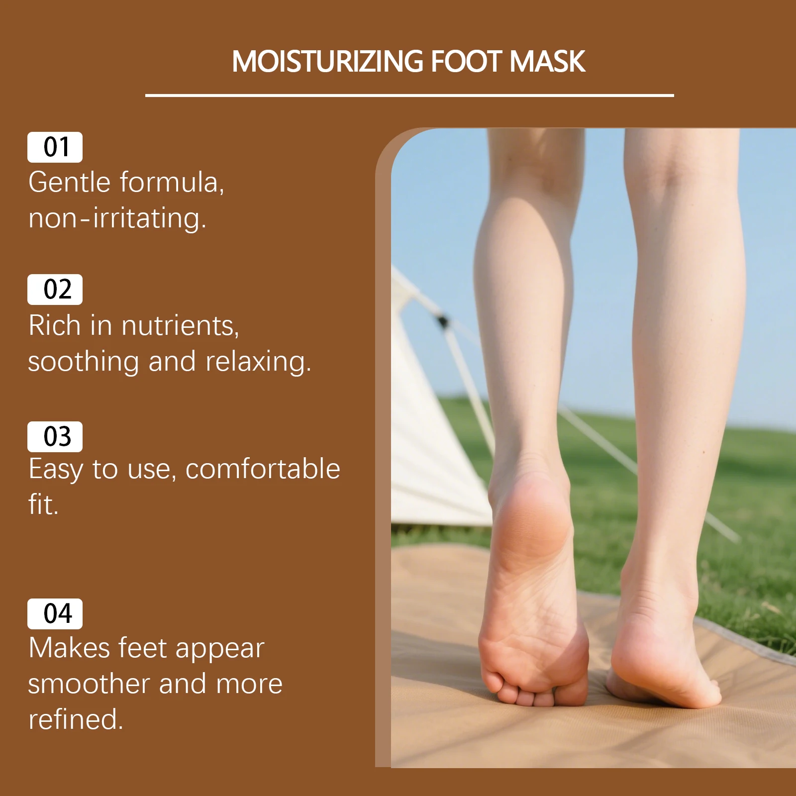 OceAura Moisturizing Foot Mask Deep Hydration Dry and Cracked Feet Smooth Skin Repair Exfoliating Foot Mask Dead Skin Remover