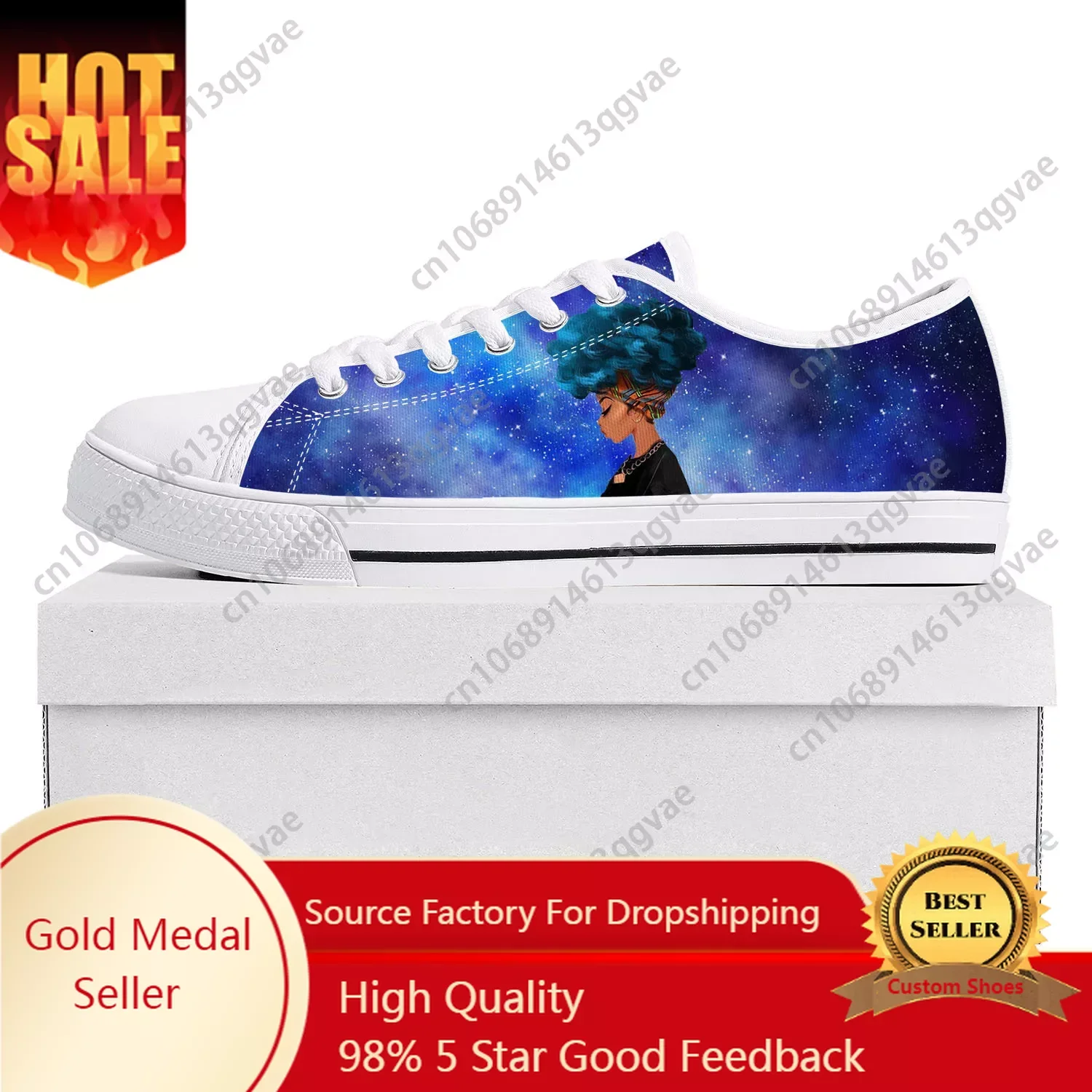 African Woman Black Pop Low Top High Quality Sneakers Mens Womens Teenager Canvas Sneaker  Prode Casual Couple Shoes Custom Shoe