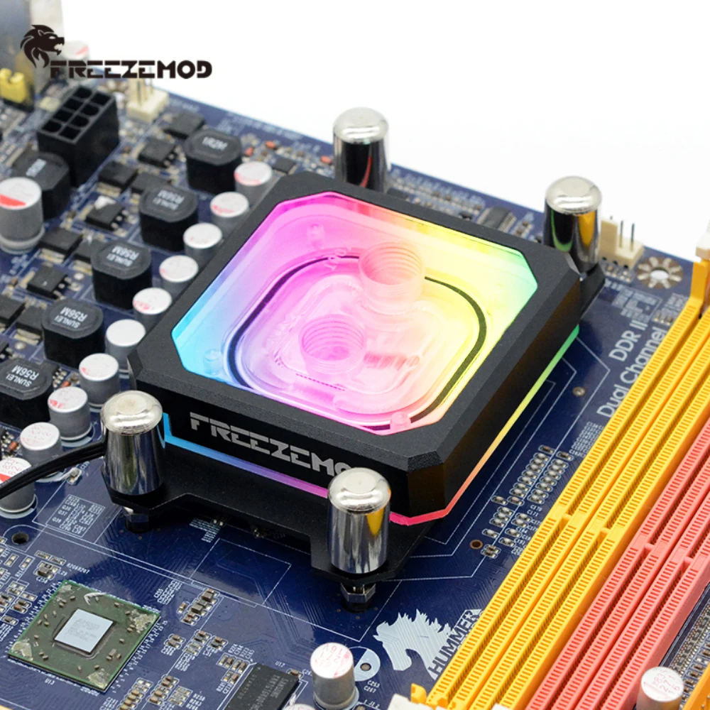 Zemod-cpu Bloco de Água para Amd Am2 Am3 Am4 3pin 5v Placa Base de Cobre Refrigerador do Computador Refrigeração a Água Aura Sync Amd-pk5e