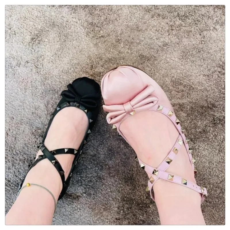 รูปสินค้า รองเท้าส้นเตี้ยแฟชั่น น้ำหนักเบา สวมใส่สบาย ฤดูใบไม้ผลิ-ใบไม้ร่วง