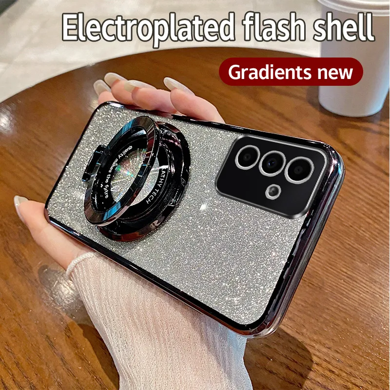 thumbnail image 1 of Gradient Glitter CD Ring Holder Phone Case For Samsung Galaxy A05 A15 A25 A35 A55 A05S A04S A14 A24 A34 A54 5G A73 A53 A33 Cover, 1 of 5