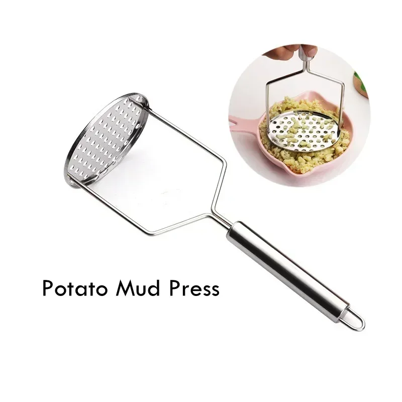 Potato Masher Creative Mud Press Puree Juice Maker Stainless Steel Potatoes Crusher Pusher Fruit Tools
