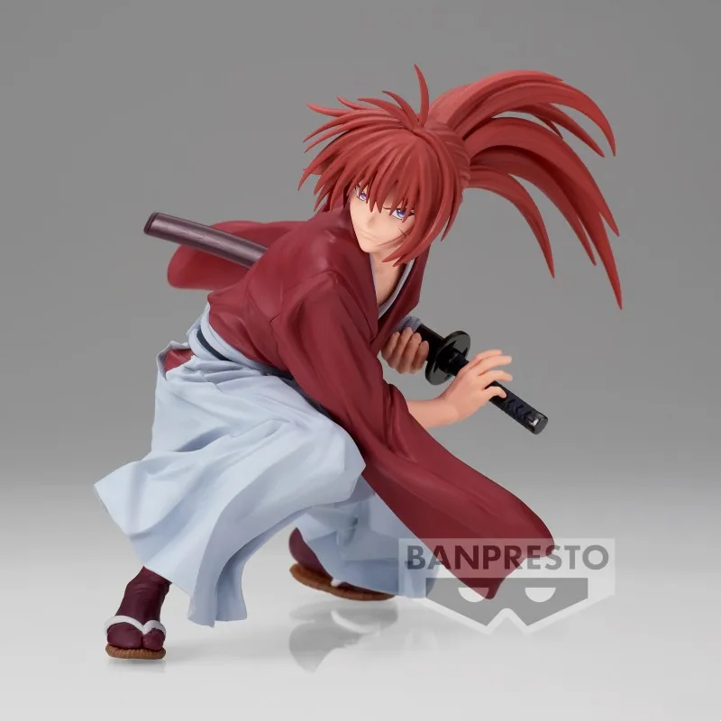 

Bandai Original 15Cm VIBRATION STARS Himura Kenshin Action Figure Rurouni Kenshin Anime Toys For Kids Gift Collectible Model