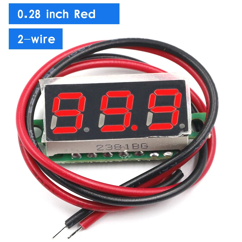 retractable tape measure 0.28 inch DC 0-100V 3-Wire Mini Gauge voltage meter Voltmeter LED Display Digital Panel Voltmeter Meter Detector Monitor Tools digital vernier caliper Measurement & Analysis Tools