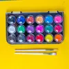 12/18/24/36Colors Solid Watercolor Paint Set Metallic Glitter Plastic Box Watercolor Pigment Painting Pigment Set Students 5