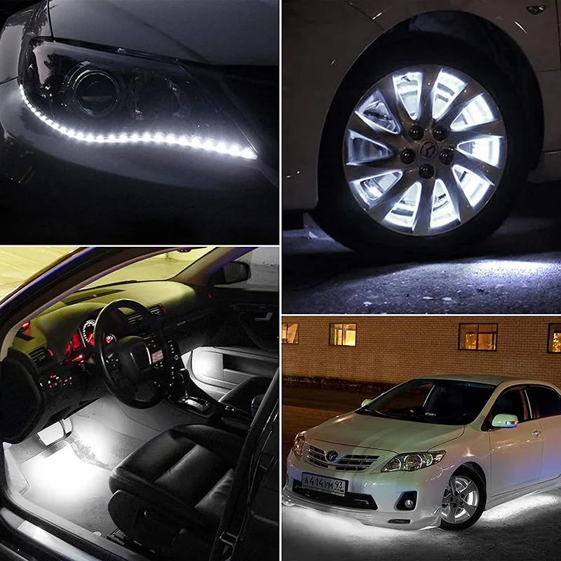 LED Strip Lights 1x 30CM 15 SMD Car LED Strip Light Car Styling interior decorative Atmosphere Lamps exterior modification Ambient Light DRL