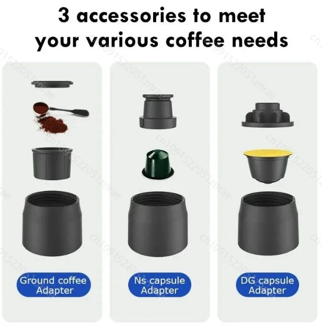 Portable Coffee Maker Espresso Machine Portable for Travel and Picnic Hand Press Capsule Ground Coffee Brewer 2
