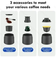 Portable Coffee Maker Espresso Machine Portable for Travel and Picnic Hand Press Capsule Ground Coffee Brewer 2