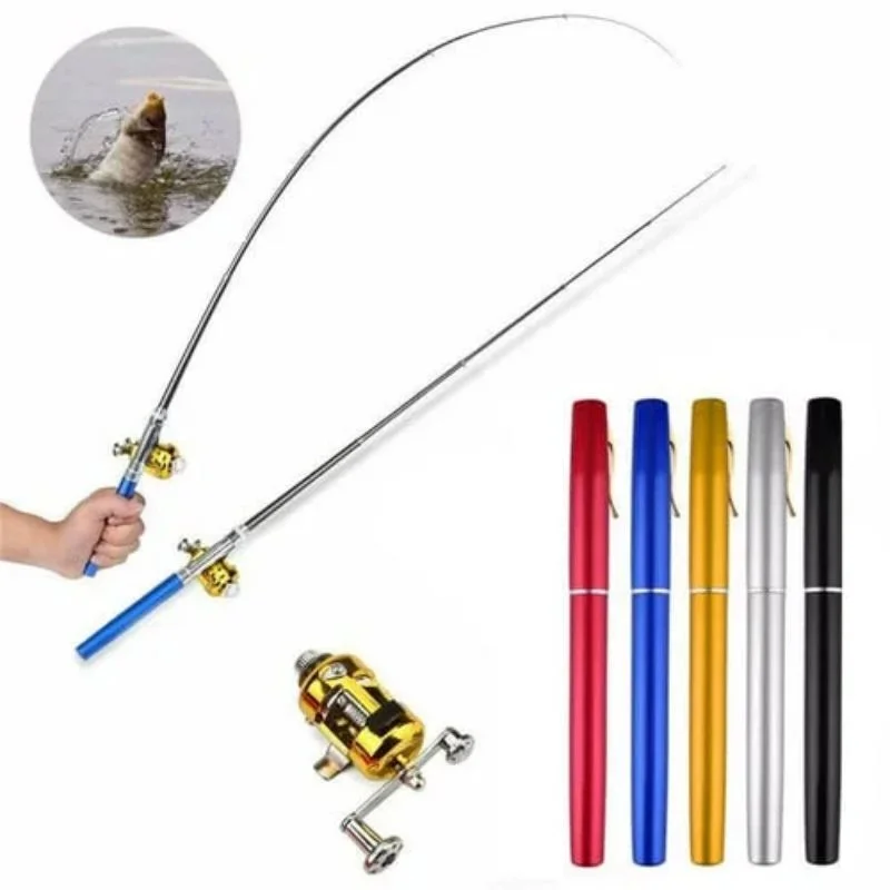 Pocket Size Fishing Rod Set Telescopic Pocket Pen Fishing Rod