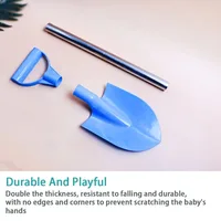 Stainless Steel Children Beach Shovel Pointed Sand Snow Shovel Thickened Outdoor Toy for Kids Play House Gift 4