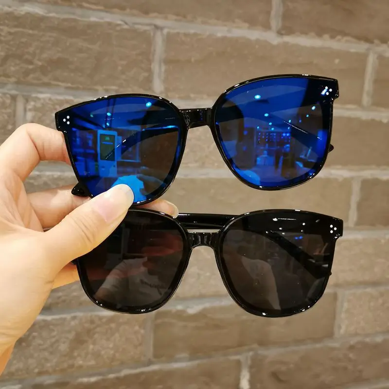 New Children Shape Round Sunglasses Girl Boy Shiny coating Double Color Vintage Sunglasses UV Protection Glasses Child_voghion.com