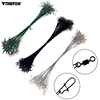 20/50Pcs Lead-core Traction Fishing Line Steel Wire Leader With Swivel Double-Lock Snap for Assorted 17cm/21cm Fishing Wire Tool 1