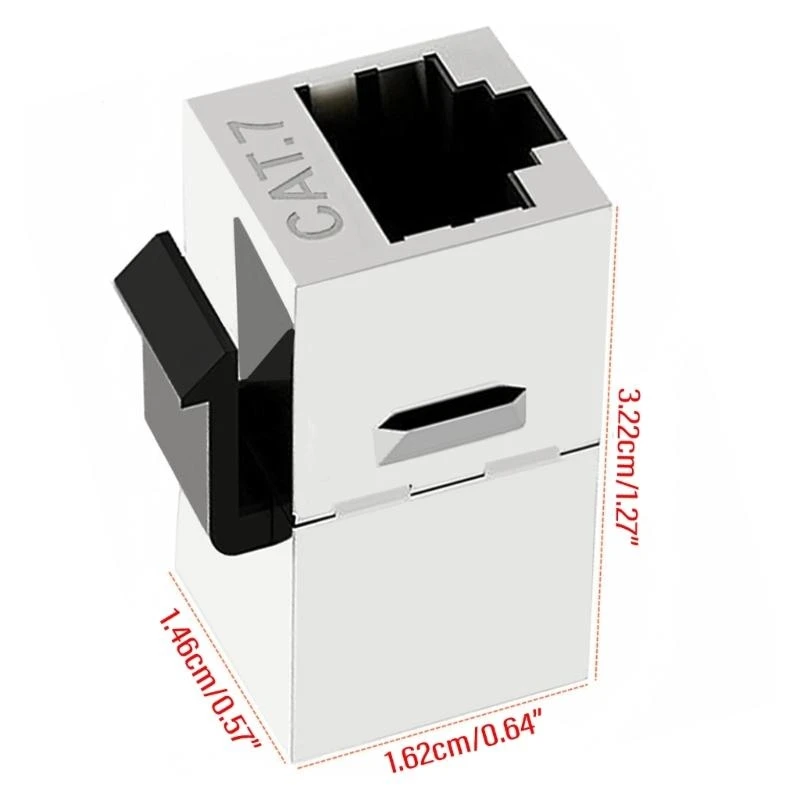4Pcs CAT7 커플러 차폐 암-암 RJ45 인라인 커플러 키스톤