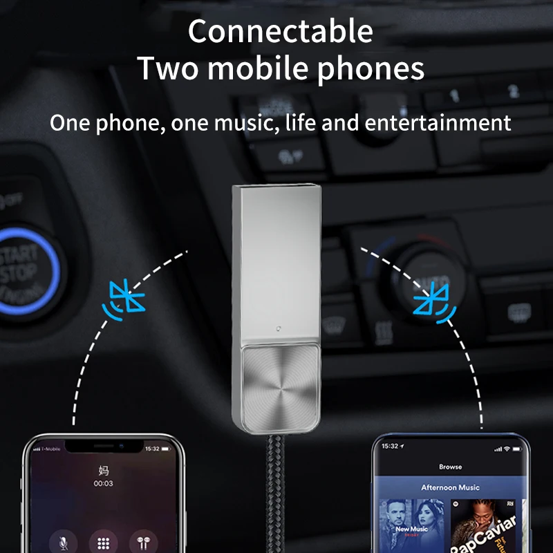 AUX USB Bluetooth 5.0 Receiver Stereo Wireless Adapter 3.5mm 3.5 Jack Aux Bluetooth Audio Receiver Music Car Kit Transmitter Mic bluetooth adapter bluetooth audio receiver bluetooth transceiver adapter audio adapter bluetooth aux adaptor