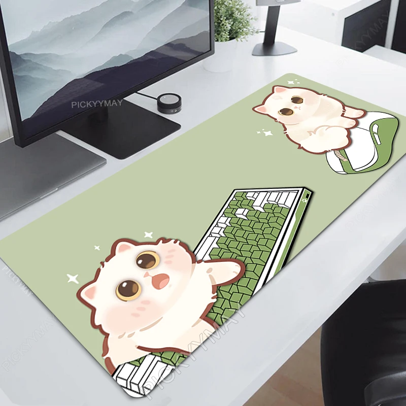 thumbnail image 1 of Alfombrillas de ratón grandes para juegos, alfombrilla bonita para ratón, alfombrilla para ratón de ordenador, alfombrilla de ratón de 90x40cm, almohadillas de escritorio de gato para teclado de PC, a, 1 of 4
