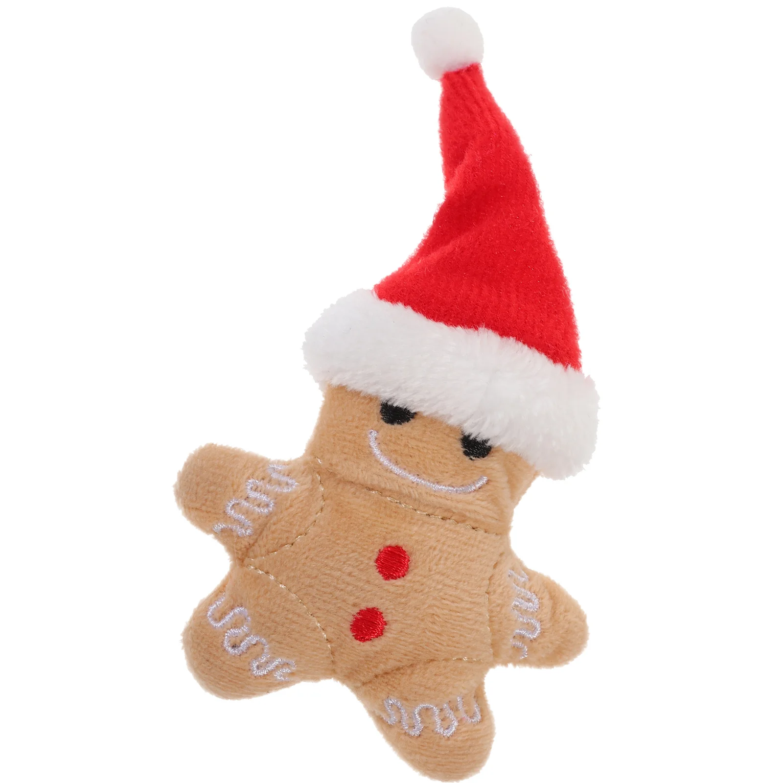 

Christmas Cat Catnip Toys Plush Gingerbread Man Cat Chew Toy Bites Resistant Catnip Toys Teeth Cleaning Kitten Toys Christmas